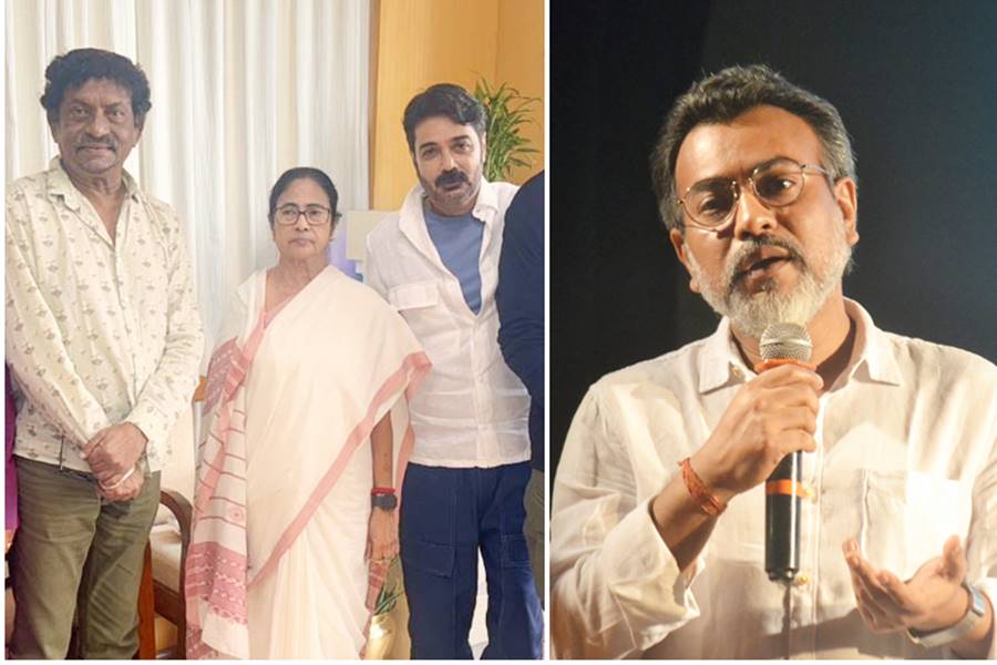 Image Of Goutam Ghosh, Mamata Banerjee, Prosenjit Chatterjee, Rudranil Ghsosh