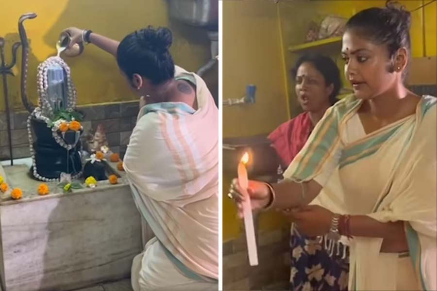 Saayoni Ghosh Worshipped Shiva again on the day of her Vote dgtld