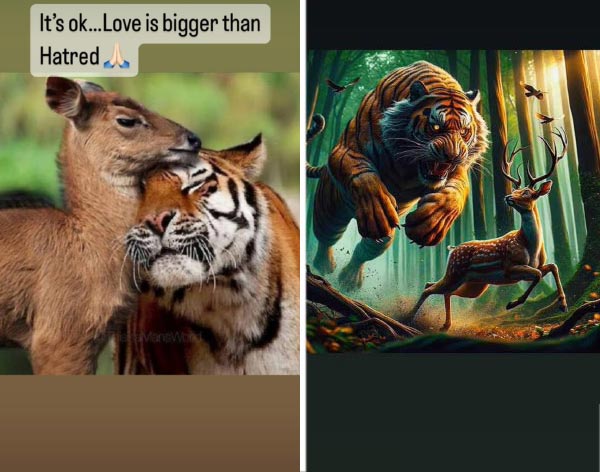 Dev and Rukmini's social media post