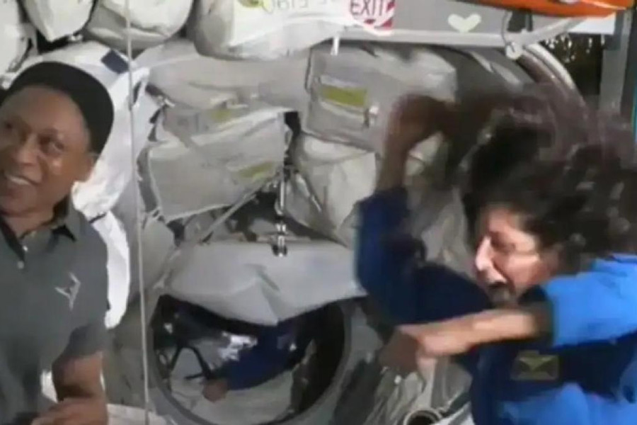 Sunita Williams dances as her Boeing Starliner capsule docks with Space Station