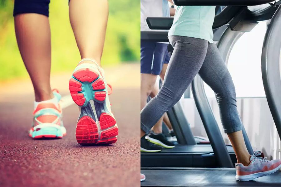 Is walking on a treadmill less effective than walking outdoors