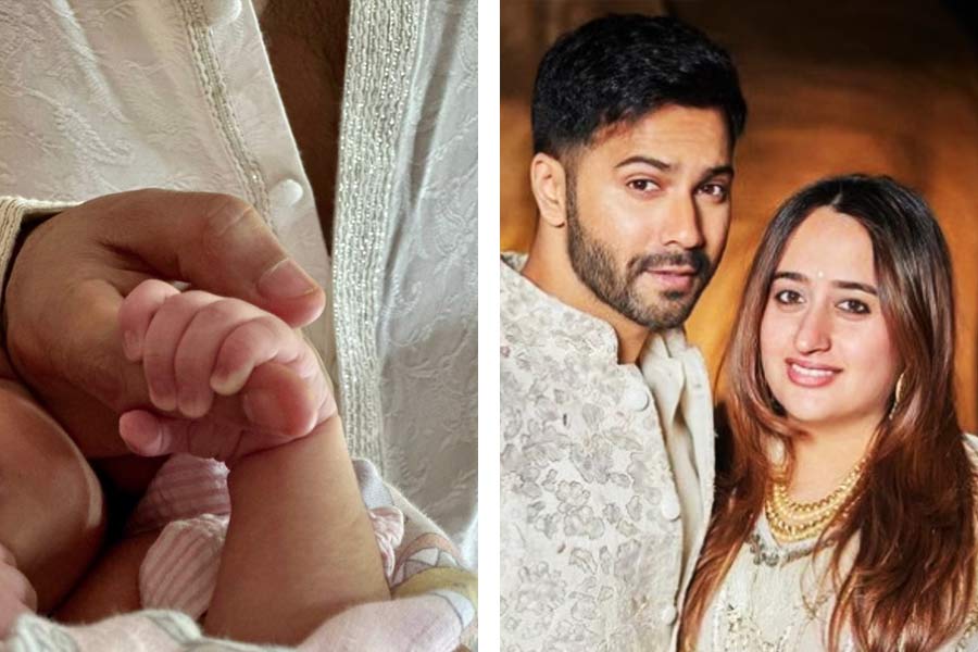 Bollywood actor Varun Dhawan shares first pic of daughter