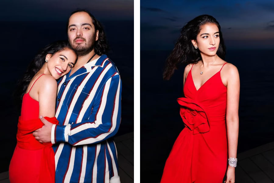 ইটালির ক্রুজ় পার্টিতে রাধিকার সাজগোজ নজর কেড়েছে সকলের।