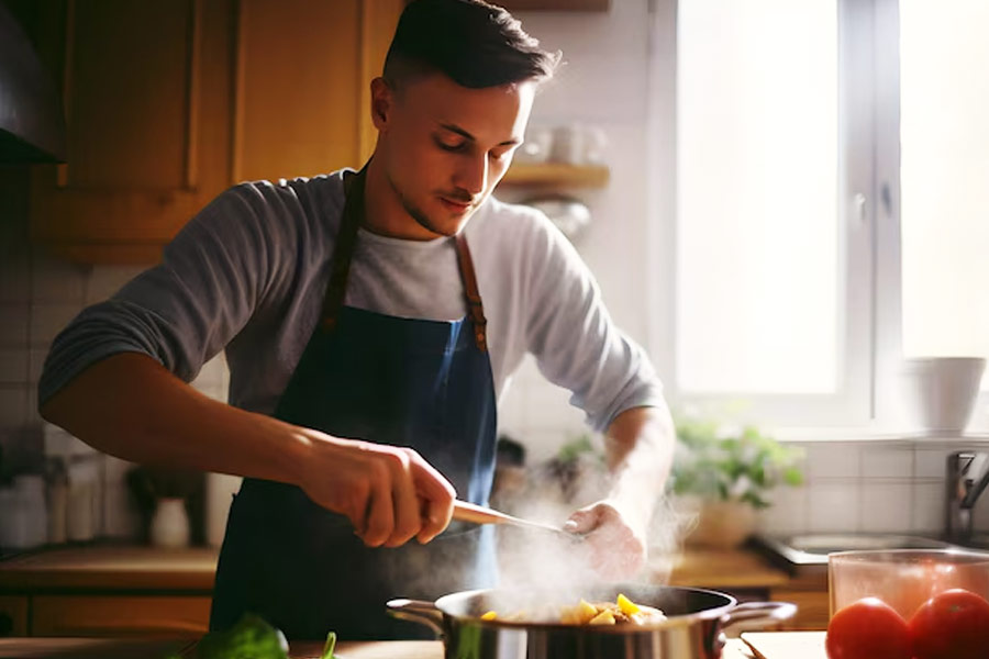 More men are taking up cooking as a regular activity