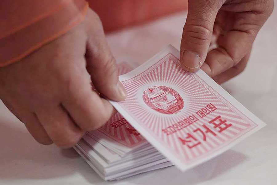 Elections in North Korea has one ballot paper with one name and nearly 100 percent turnout