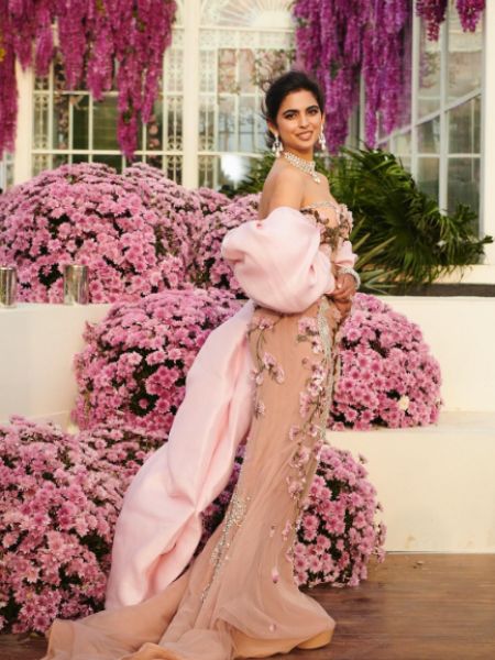 Isha Ambani 3D gown stuns the event at brother pre-wedding celebration in jamnagar dgtl