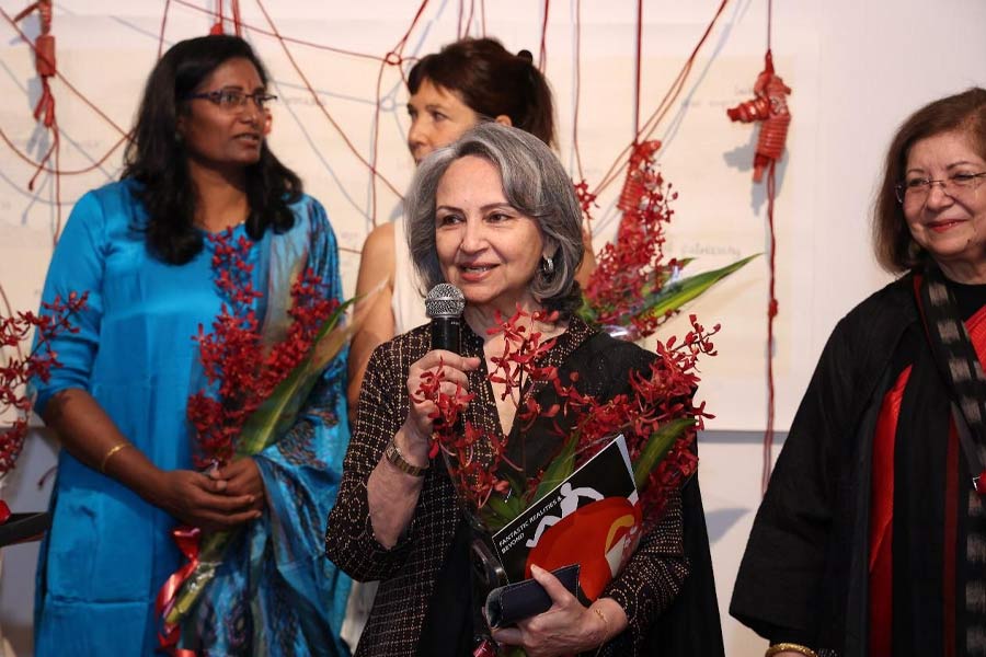 Bollywood actress Sharmila Tagore was present at the inauguration ceremony of CIMA gallery’s exhibition in Delhi