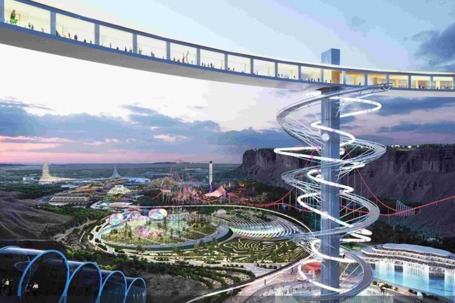 সি হর্স আকৃতি বিশিষ্ট কৃত্রিম দ্বীপও তৈরি করা হচ্ছে নিওমে। নাম ‘সিন্দালাহ’। আয়তন আট লক্ষ ৪০ হাজার বর্গমিটার। এখানে থাকবে বিলাসবহুল কিছু রিসর্ট। সেখানে থাকা সকলের সাধ্যে কুলোবে না। ২০২৫ সাল নাগাদ শেষ হবে প্রকল্পের কাজ।