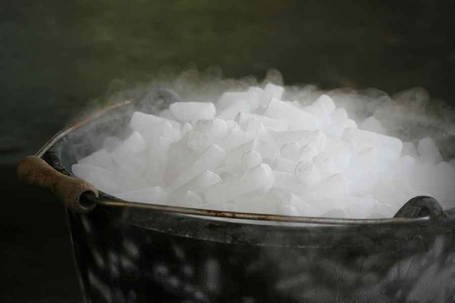 What is dry ice and why someone can vomit blood after consuming it