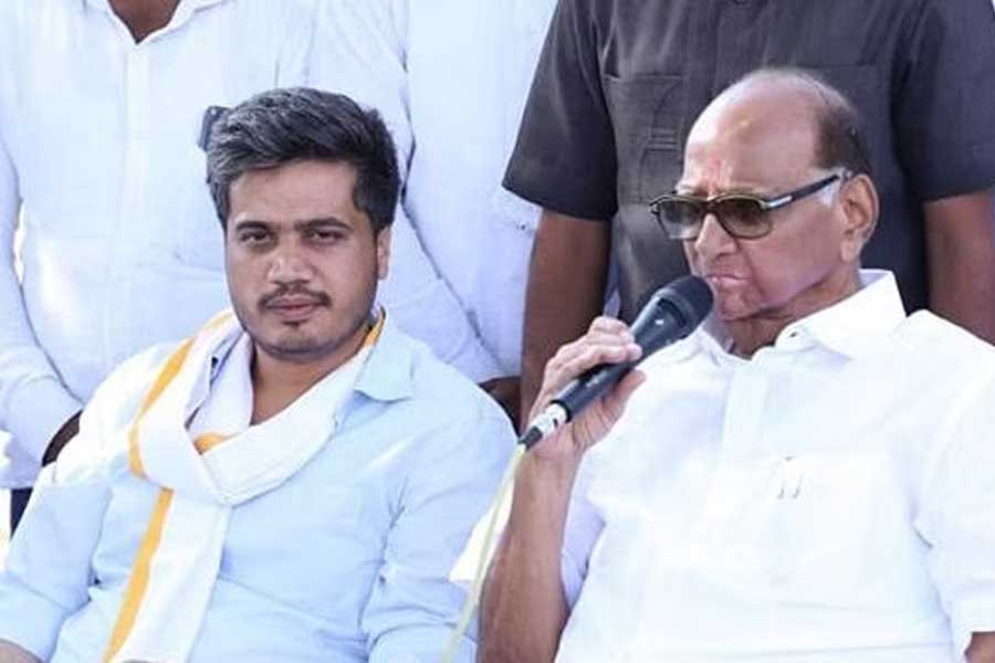 Rohit Pawar and Sharad Pawar