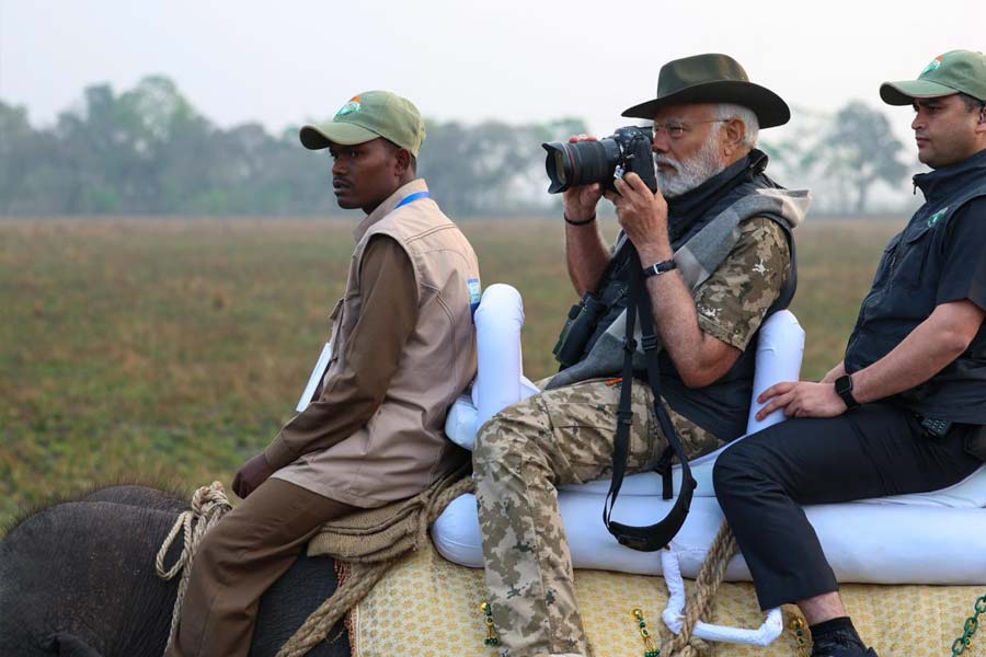 Pictures of PM Narendra Modi at Kaziranga National Park