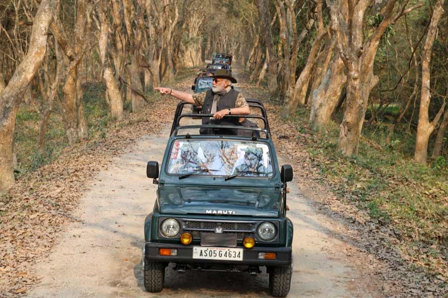 Pictures of PM Narendra Modi at Kaziranga National Park