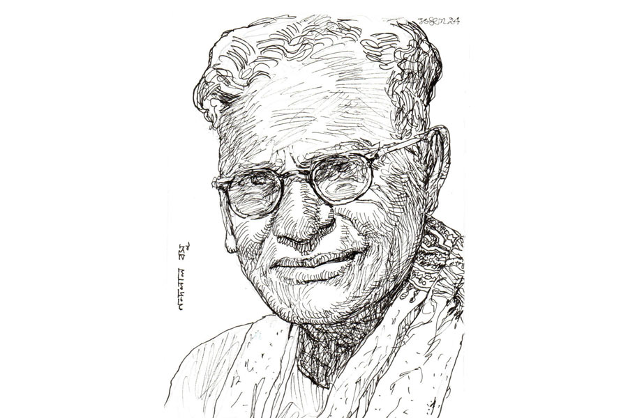 দেবভাষায় আয়োজিত শিল্পী যোগেন চৌধুরীর শিল্পকর্ম।
