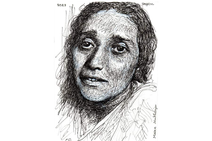 দেবভাষায় আয়োজিত শিল্পী যোগেন চৌধুরীর শিল্পকর্ম।