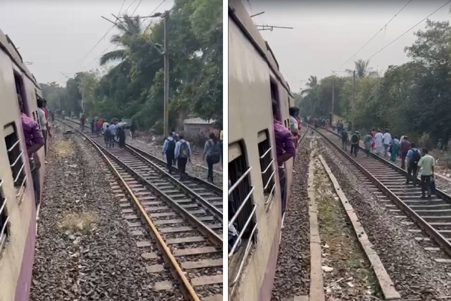 Train passengers also suffered on Monday in Sealdah division