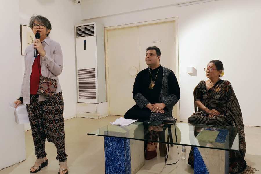 Sujoy Prasad Chatterjee and Sohag Sen discuss fear in a session at CIMA gallery