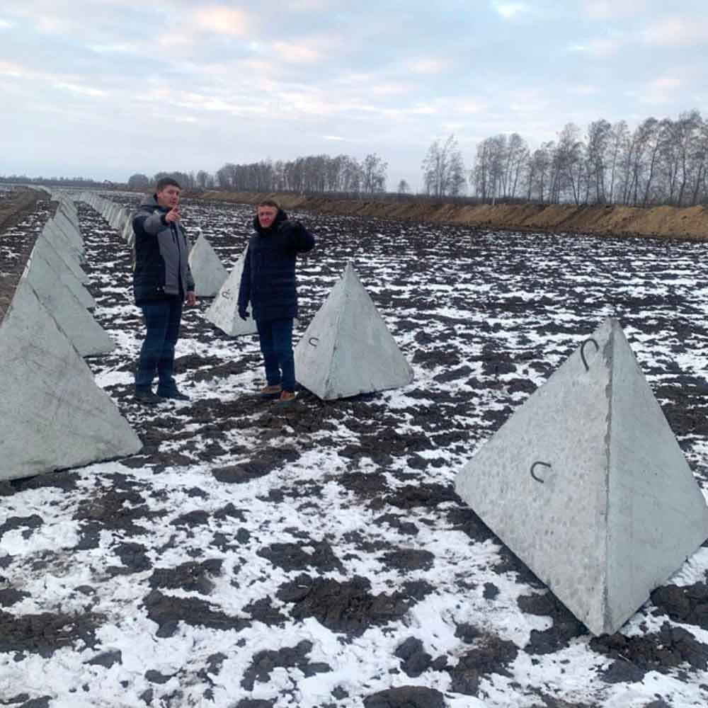 প্রকাশ্যে আসা ছবিগুলিতে দেখা যাচ্ছে, খারকিভে প্রায় ছয় থেকে আট ফুটের ব্যবধানে ওই ড্রাগনের দাঁত রাখা হয়েছে।