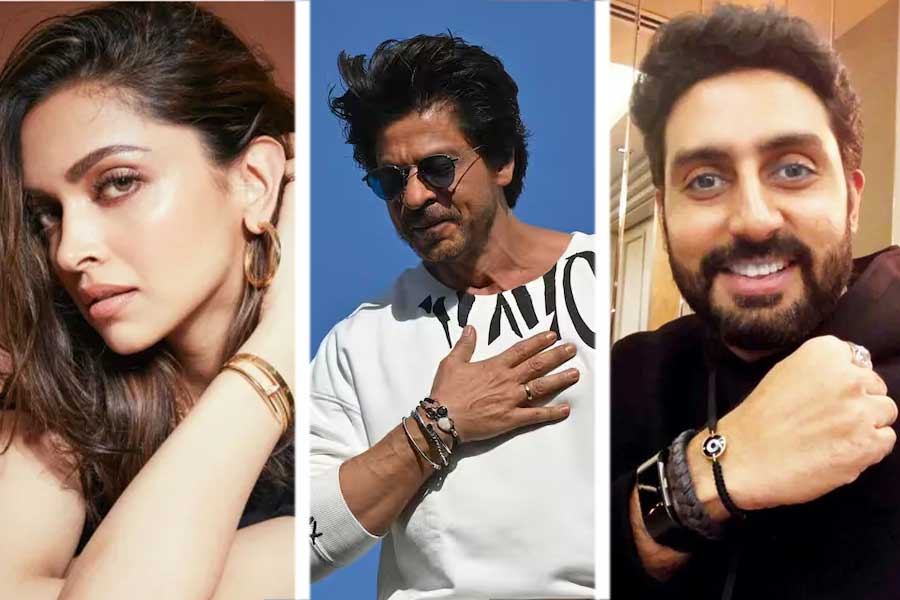 Deepika Padukone, Shah Rukh Khan and Abhishek Bachchan