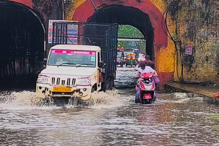 nearly half an hour rain water logged roads in Asansol