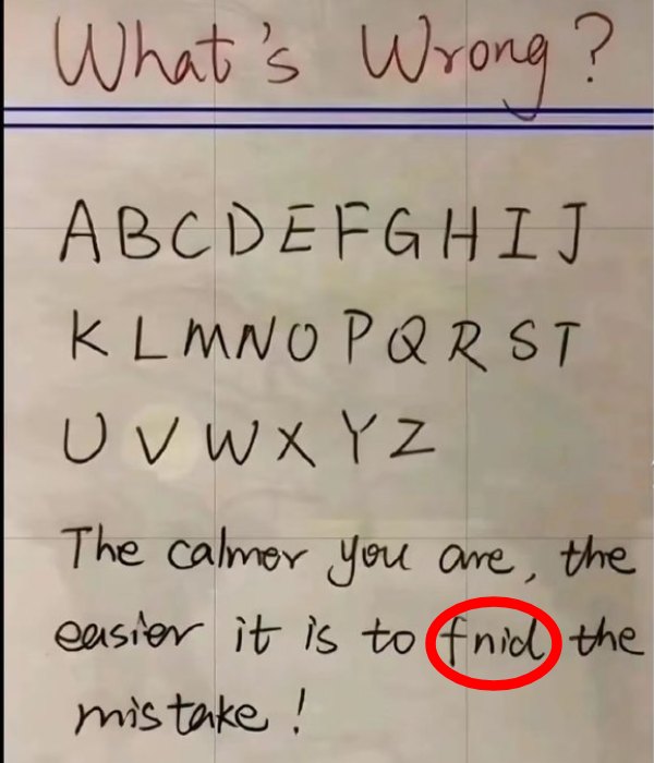 ইংরেজিতে ফাইন্ড বানানটিতেই রয়েছে ভুল। 