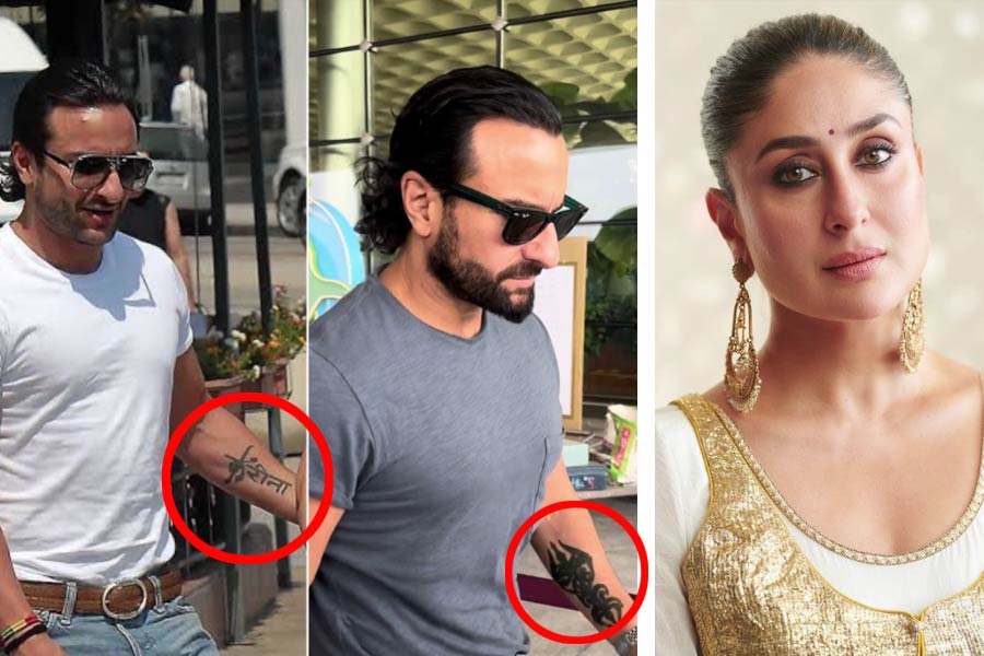 Saif Ali Khan removes the tattoo of wife Kareena Kapoor Khans name