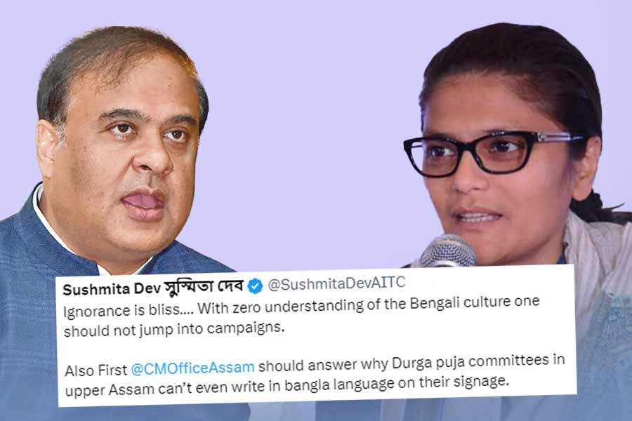 TMC MP Sushmita Deb attacks Assam CM Himanta Biswa Sarma on his Durgotsav remark dgtl