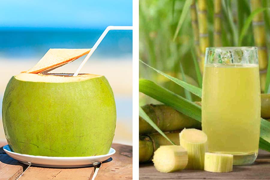 Which is better between sugarcane juice and green coconut water
