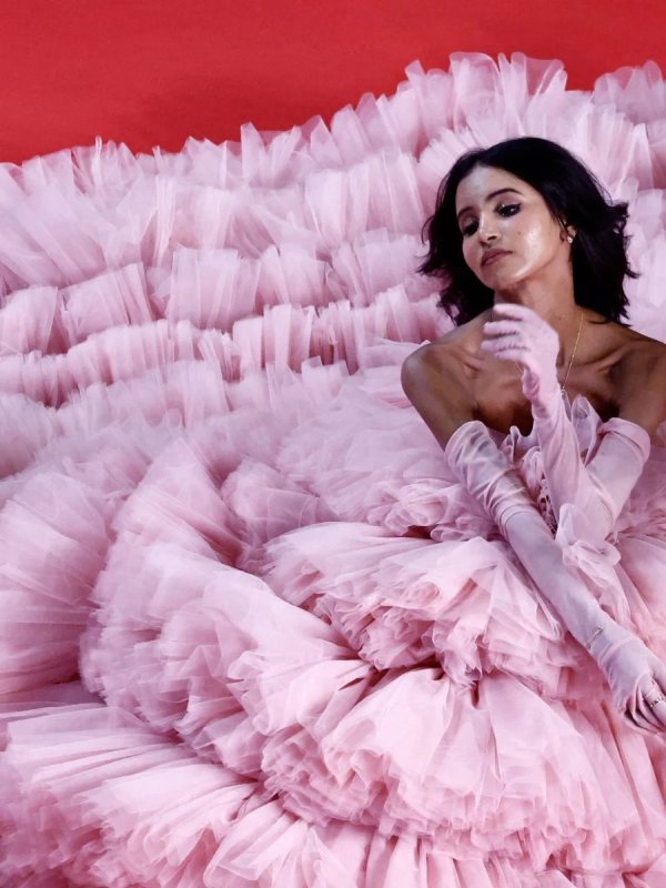 পড়লেনও। কানের রেড কার্পেটে ন্যান্সি হাজির হয়েছিলেন একটি পিচ গোলাপি গাউন পরে। দিল্লির সীলমপুর বাজার থেকে কেনা কাপড় নিজের হাতে সেলাই করে বানানো গাউন। যার নীচের অংশ গোলাপি জলপ্রপাতের মতো ছড়িয়েছিল কানের রেড কার্পেটে। সেই গাউন দেখে চমকে গেলেন কোটি কোটি ডলার খরচ করে ডিজাইনার পোশাক কেনা তাবড় তারকারাও।