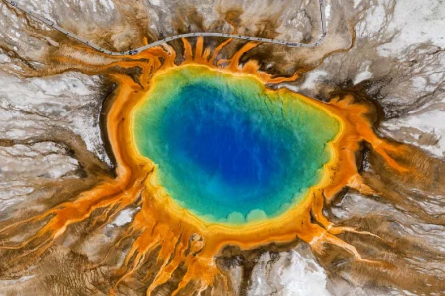 Yellowstone super volcano of USA which may cause of mass extinction 
