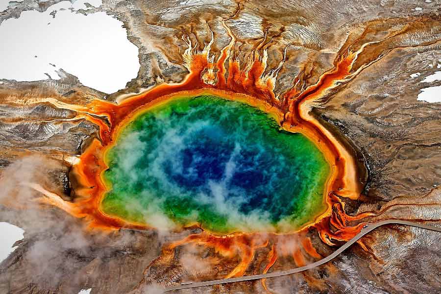 Yellowstone super volcano of USA which may cause of mass extinction 