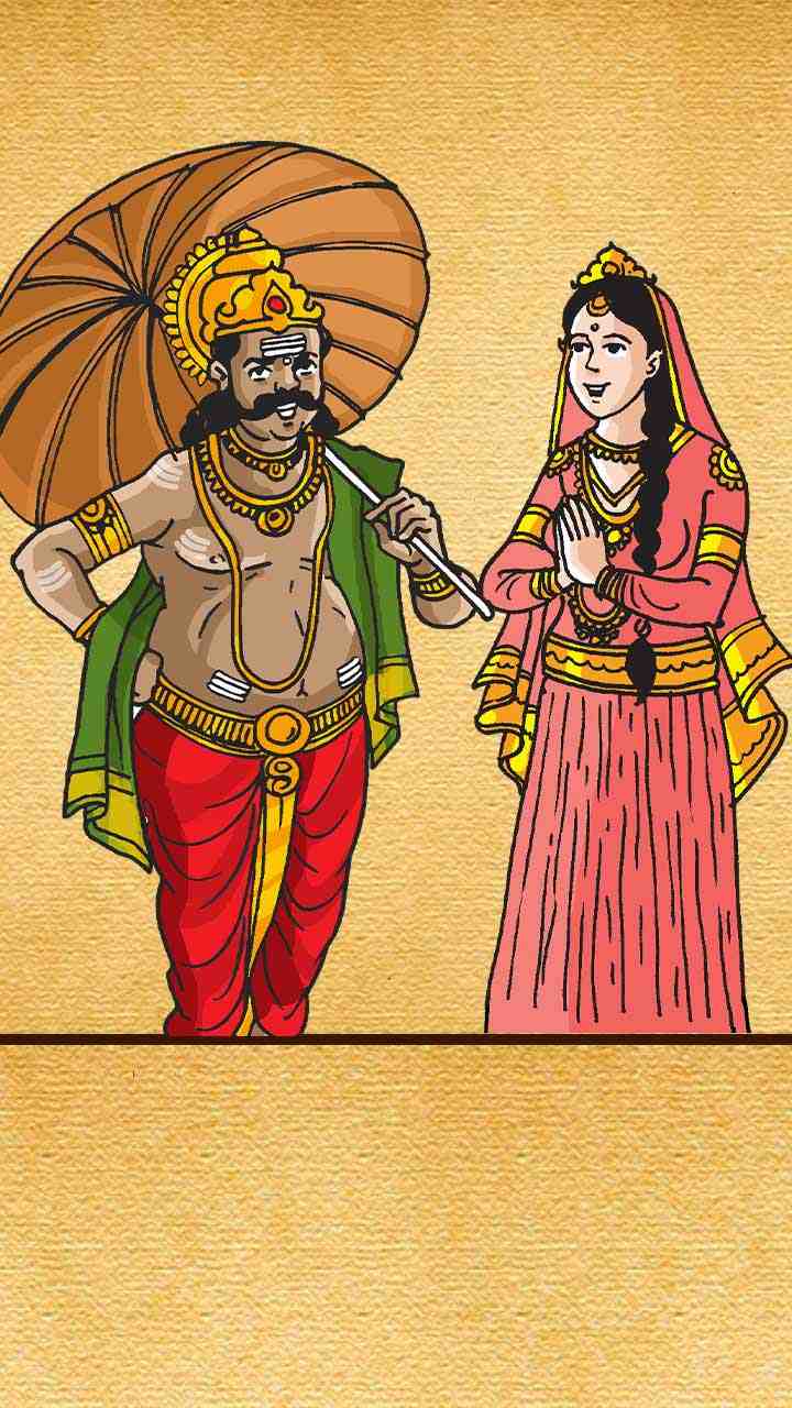 দেবী লক্ষ্মী এক দরিদ্র মহিলার রূপ নিয়ে বালির কাছে যান। তিনি গিয়ে বলেন যে তাঁর কোন ভাই নেই এবং যদি বালি তাঁর ভাই হন তাহলে তিনি খুব খুশি হবেন। এর পর বালি তাঁকে বোন হিসেবে গ্রহণ করেন এবং বলেন যে উপহারস্বরূপ তিনি যা চান তাই বালি তাঁকে দেবেন। 