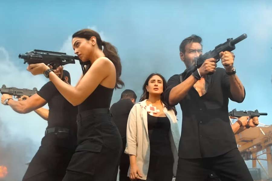 Review of the film Singham Again directed by Rohit Shetty starring Ajay Devgn Akshay Kumar Ranveer Singh Tiger Shroff Kareena Kapoor Khan Deepika Padukone Arjun Kapoor Jackie Shroff