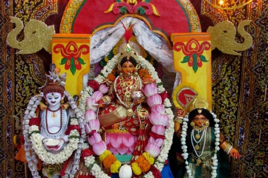 বাঙালির ধর্মীয় মানসে রাজসিক দেবী দুর্গা ও তামসিক কালীর পরেই স্থান দেবী জগদ্ধাত্রীর। তিনি সত্ত্বগুণের দেবী। উপনিষদে তার নাম উমা হৈমবতী। বিভিন্ন তন্ত্র ও পুরাণ গ্রন্থে তাঁর উল্লেখও পাওয়া যায়।