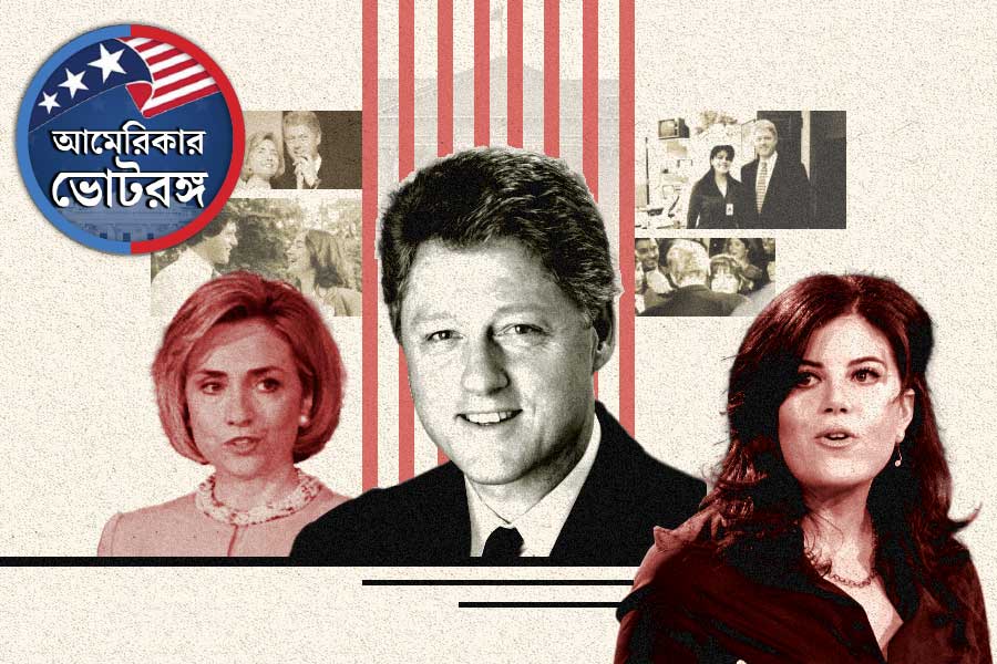 Controversy about the relationship between ex US president Bill Clinton and Monica Lewinsky