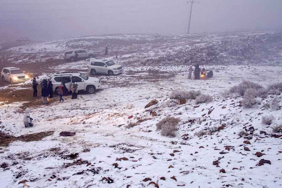 Saudi Arabian desert experienced snowfall for the first time dgtl