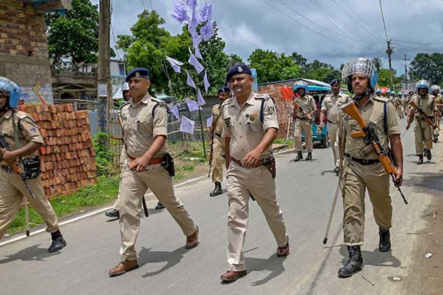 Police at Bhangar