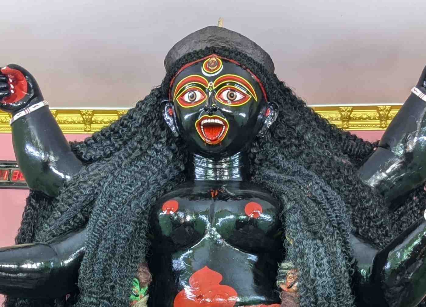 প্রত্যেক বছর ২০০ কেজি রুপোর গয়না এবং ৪৫২ গ্রাম সোনায় গয়নায় সাজানো হয় কালীকে, যা দেখার জন্য ভক্তদের ঢল নামে। সারা রাত ধরে চলে দেবীকে গয়না পরানোর কাজ।