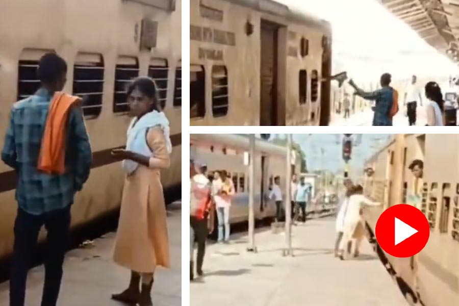 Video shows train guard help migrant worker couple to reunite with children