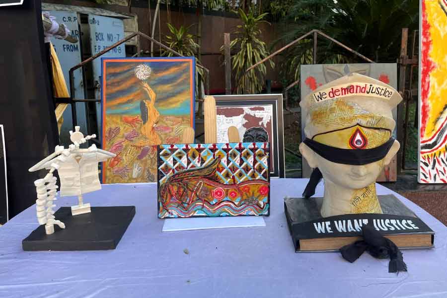 আরজি কর হাসপাতালে চলছে ‘দ্রোহের গ্যালারি’। 