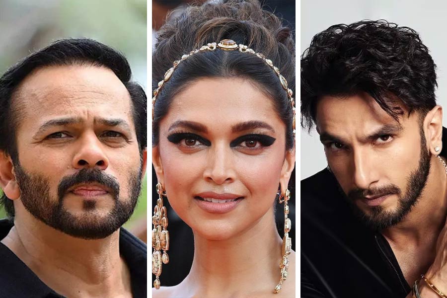 Image of Rohit Shetty, Deepika Padukone and Ranveer Singh