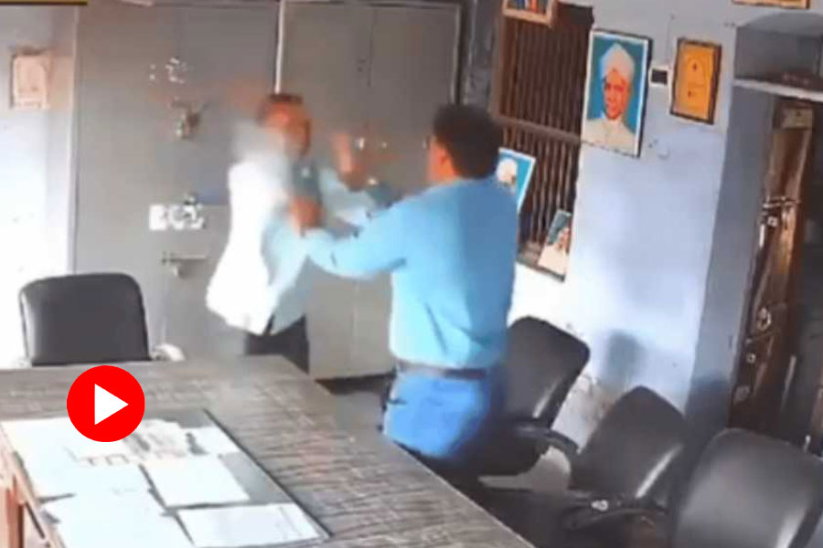 Video of Uttar Pradesh School Principal and a teacher goes