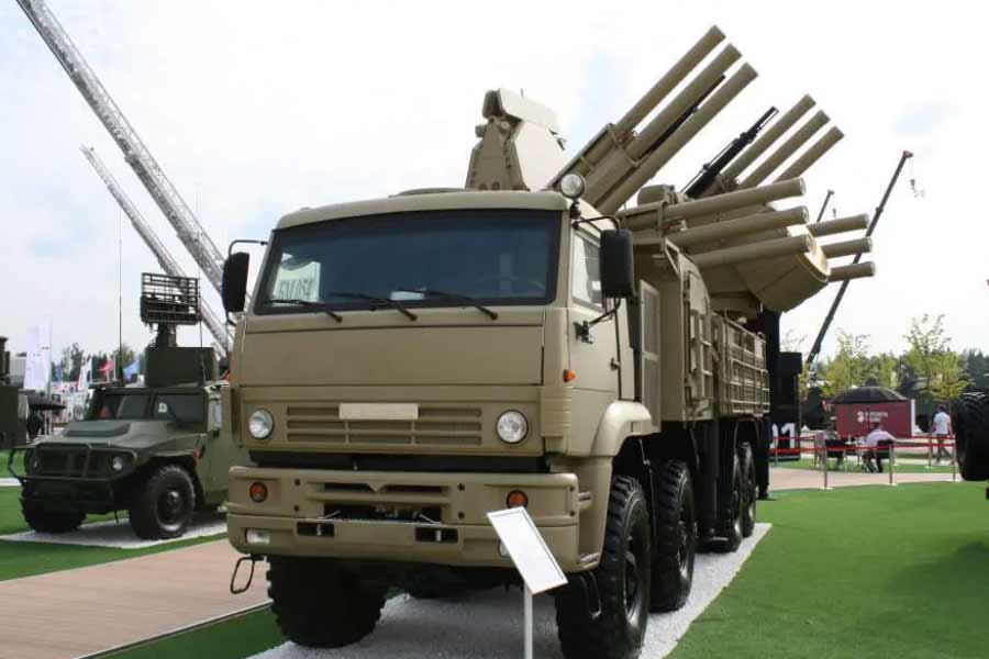 The Pantsir is a short-range air defense system that uses missiles and cannons 