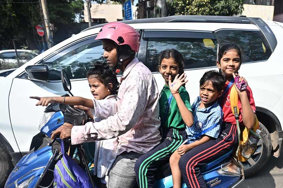 Accidents are increasing still people are seen to ride their bikes without helmets