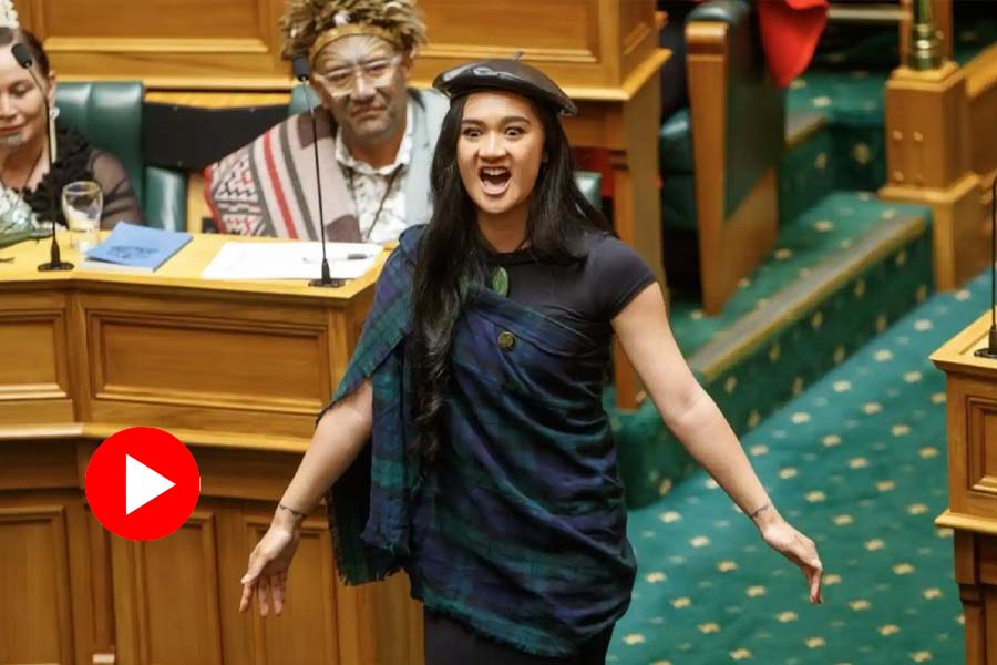 New Zealand Parliament member ripped up a copy of the bill and performed traditional haka dance