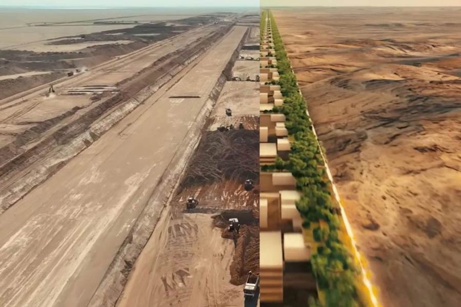 Saudi Arabia Mega project known as The Line where 21 thousand foreign workers including Indians lost their lives says ITV documentary 