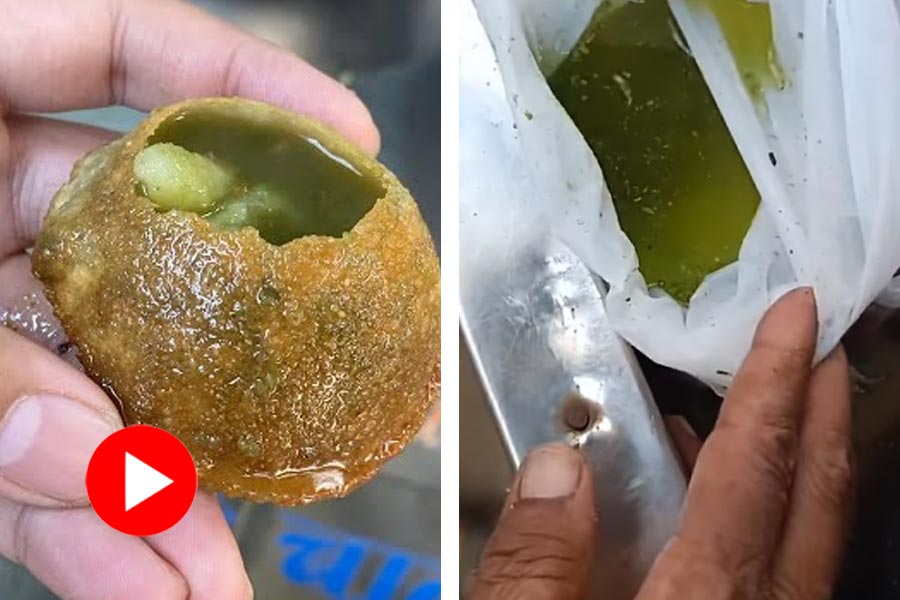 Golgappa or Panipuri water where insects crawling and moss floating video goes viral