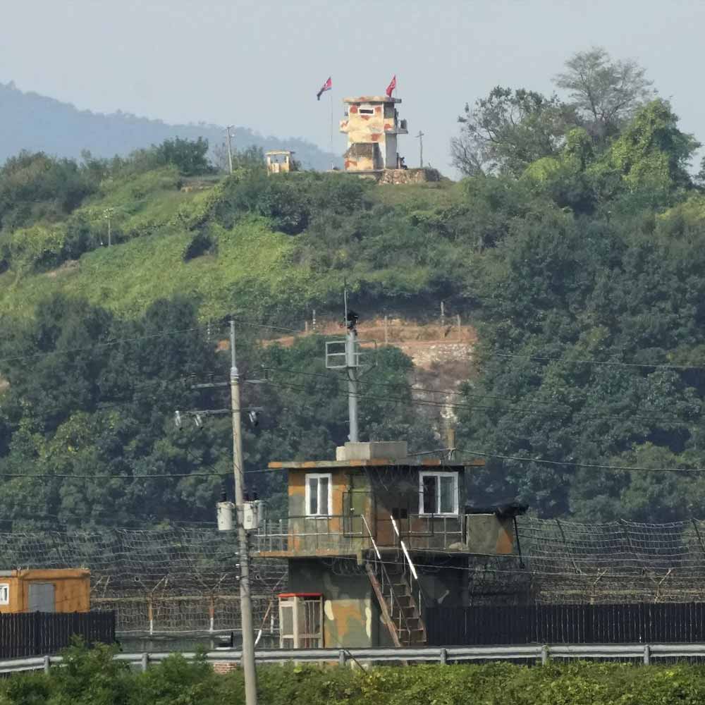 Kim Jong un North Korea Supreme Leader starts loud noise across the border of South Korea 