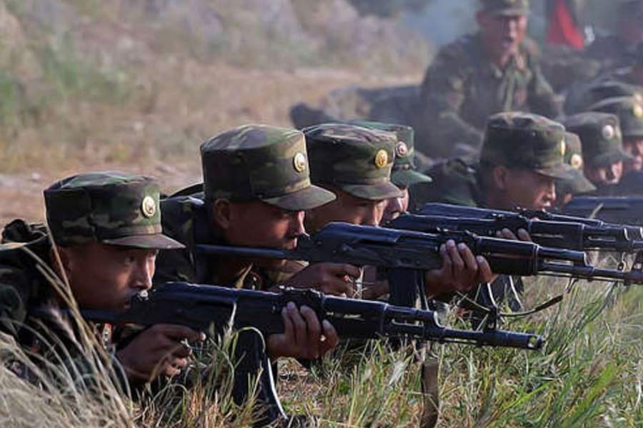 Kim Jong un North Korea Supreme Leader starts loud noise across the border of South Korea 