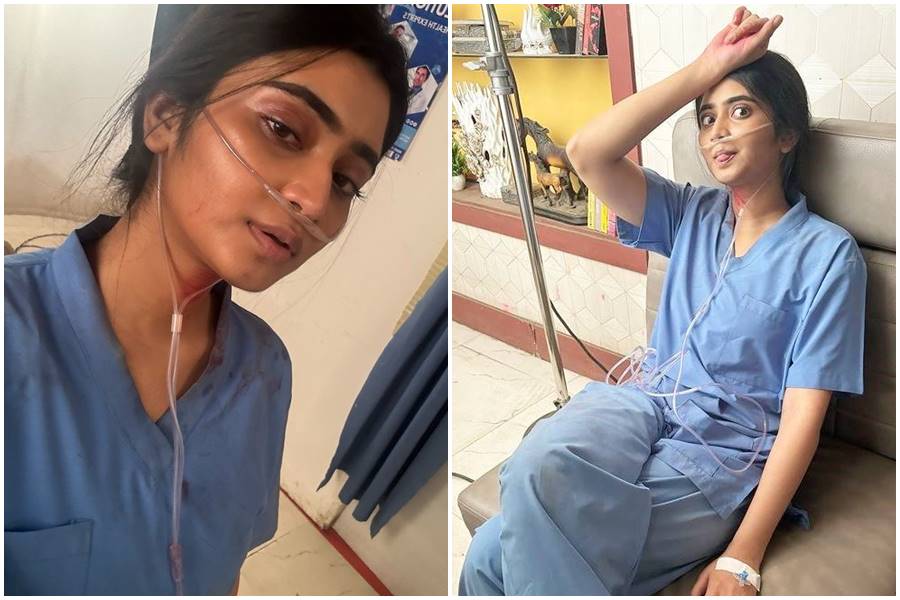 হাসপাতালের দৃশ্যে ভাইরাল ‘জগদ্ধাত্রী’ অঙ্কিতা মল্লিক।