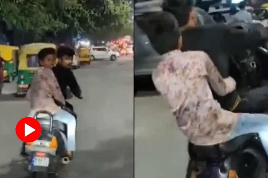 Police reacts after Video of boy riding scooty goes viral